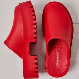 NIB Jeffrey Campbell Clogge platform Red New Size 7 Bae Clogs from Free People